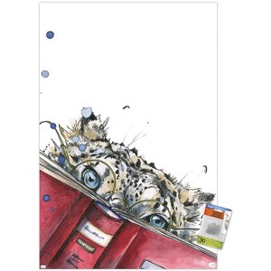 Trends International Snowtap - Snow Leopard Reading Unframed Wall Poster Prints - 1 of 4