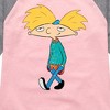 Girls' - Hey Arnold! - Distressed Arnold Shirt Tail Raglan Graphic T-shirt - 2 of 3