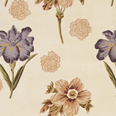 Ivory Floral Handmade Wool Tufted 4' x 6' Area Rug