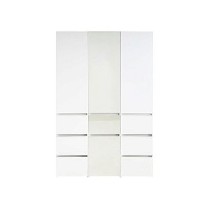 HomeStock Elise Modular Wood Closet System with Mirror in White - 1 of 4