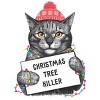 Junior's Design By Humans Christmas tree killer By kodamorkovkart T-Shirt - 2 of 3