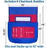 Carson Dellosa Education Chairback Buddy™ Blue and Red 6 Pack Pocket Chart Storage - 2 of 4