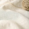 Farmhouse shower curtain, beige and gray stripe, button curtain, linen and cotton, rustic charm. - 2 of 4