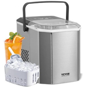 VEVOR Countertop Ice Maker,9 Cubes Ready in 6 Mins,Self-Cleaning Portable Ice Maker with Ice Scoop and Basket,With 2 Sizes Bullet Ice for Home Kitchen - 1 of 4