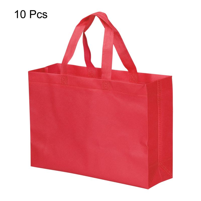 Unique Bargains Reusable Horizontal Style Non-Woven Fabric Gift Grocery Tote Bag, 3 of 6