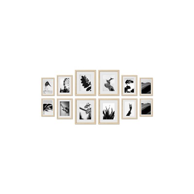 Haus and Hues Richmond Gallery Wall Frame Set with Real Glass and Mat