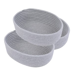 REGALWOVEN Odorless Cotton Rope Handcrafted Compact Multiple Use Open Storage Bins 3 Packs - 1 of 4