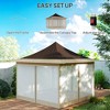 12 x 12 ft. Canopy Tent with Mesh Netting, UPF50+ Pop Up Tent with Carry Bag for Garden, Patio - 4 of 4