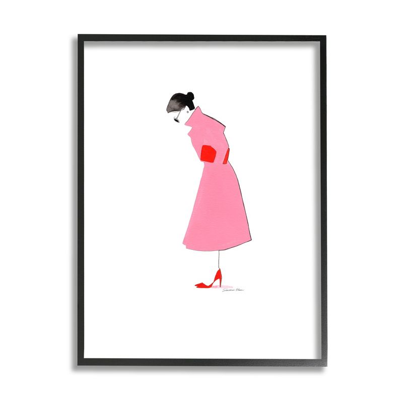 Stupell Industries Pink Contemporary Girl Framed Giclee Art, 1 of 7