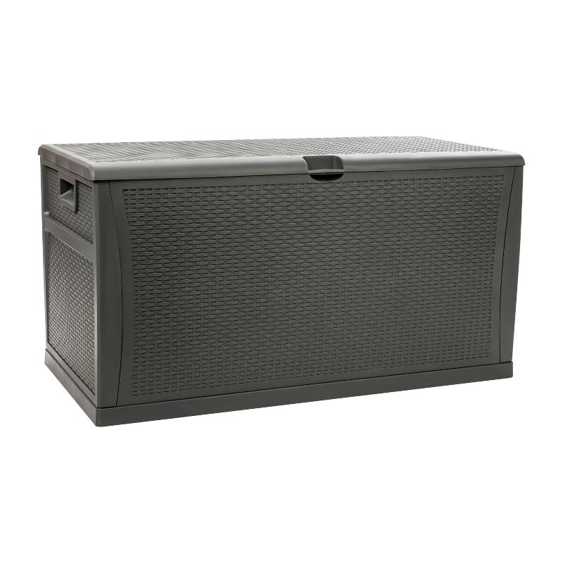 Merrick Lane 120 Gallon Weather Resistant Outdoor Storage Box for Decks, Patios, Poolside and More, 1 of 12