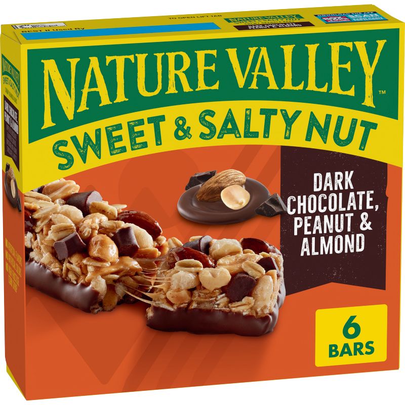 Nature Valley Sweet &#38; Salty Dark Chocolate-Peanut &#38; Almond Granola Bars - 7.4oz/6ct, 1 of 10