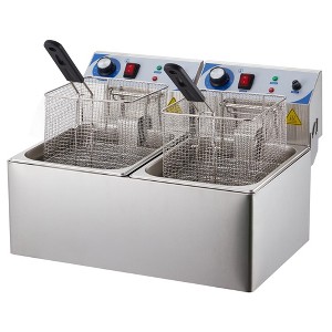 Acekool Electric Deep Fryer with Dual Baskets, Adjustable Temperature Control - 1 of 4
