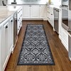 WhizMax Modern Rugs Floral Print Mat Non-Slip Boho Low Pile Non-Shedding Carpet - 2 of 4