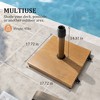 Pellebant 45lbs Patio Umbrella Base w/Wheels- Heavy Duty Outdoor Patio Market Umbrella Stand - 2 of 4