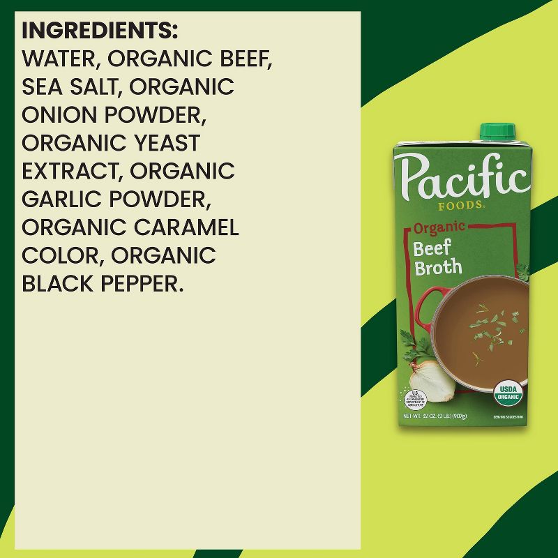 Pacific Foods Gluten Free Organic Beef Broth - 32oz, 4 of 11