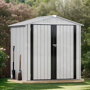 5.6x3.2Feet Outdoor Metal Storage Shed,Garden Shed with Lockable Door and Ventilation for Equipment, Mowers, Bikes - 1 of 4