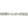 Black Bow Jewelry 6.25mm Sterling Silver Diamond Cut Rambo Flat Curb Chain Necklace - 4 of 4