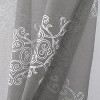 RT Designer Collection Sheryl 2 Pack Embroidered Dorly Luxurious Decorative Grommet Curtain Panel 36" x 96" Grey - 4 of 4