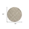 Brown And Ivory Geometric Washable Indoor Outdoor Area Rug - 3 of 4