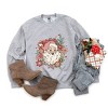 Simply Sage Market Floral Santa Sweatshirt - 2XL - Graphite - 2 of 4