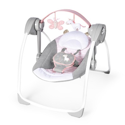 Columpios para bebés BabyBond Baby Swing, columpio infantil con altavoz de  música Bluetooth, 3 posiciones de asiento, cinturón de arnés de 5 puntos