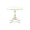 HomeStock 5-Pc Dinette Set- 4 Dining Room Chairs and Modern Dining Room Table - Wooden Seat and Slatted Chair Back - Linen White Finish - 3 of 4