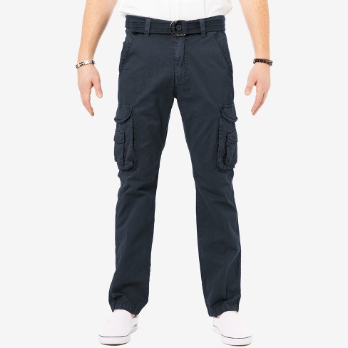 X Ray Men's Slim-fit Stretch Twill Cargo Pants In Navy Size 42x32 : Target