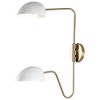 Nuvo Lighting Trilby 2 - Light Sconce in  Matte White/Burnished Brass - 4 of 4