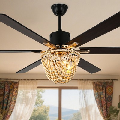 Bella Depot 65" Bohemia Large Cage Ceiling Fan with Light