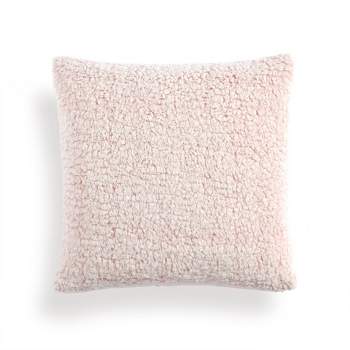 20"x20" Oversize Cozy Soft Reversible Faux Shearling Family-Friendly Square Pillow Cover - Lush Décor