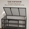 Folding Dog Crate with Wheels, Heavy Duty Metal Dog Kennel with Double Door and Removable Tray, for Small, Medium and Large Breed - 4 of 4