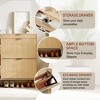 Jojoka Slim Shoe Cabinet with 2 Flip Drawers & Top Drawer, Narrow Entryway Storage Organizer for Hallway, Foyer, Mudroom, or Apartment - 4 of 4