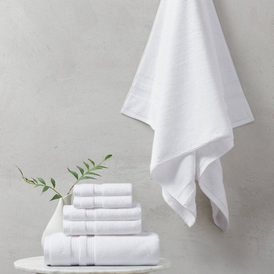 Luxurious Soft Cotton Hand Towel Set in White, 700 GSM