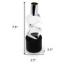 HomeRoots 8" Silver Clear And Black Faceted Crystal Tabletop Taper Candlestick - 3 of 4