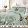 Ruffle Duvet Cover Set, 3-Piece Soft Washed Microfiber - Shabby Chic Style with Button Closure for Bedding - 2 of 4
