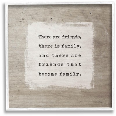 Stupell Industries Found Family Meaningful Friendship Framed Giclee Art ...