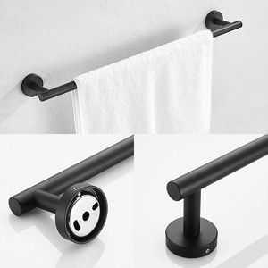 Premium 3-Piece Bathroom Hardware Set Towel Bar, Toilet Paper Holder, Robe Hook Stainless Steel Modern Design - 1 of 4
