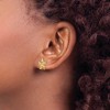 Black Bow Jewelry 13mm Polished Textured Starfish Post Earrings in 14k Yellow Gold - 3 of 4