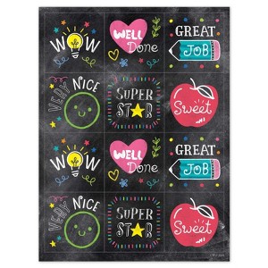 Creative Teaching Press Chalk It Up! Colorful Chalk Reward Stickers, Pack of 60 (Pack of 6) - 1 of 1