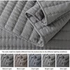 Dark Grey Queen Size Quilt Bedding Set, 3 Pieces, Lightweight Comforter Coverlet - 4 of 4