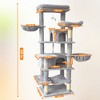 Lyngins 6-Level Cat Tree Tower, Multi-Platform Cat Tower with Removable Cushions, Cat House, Cat Scratching Post & Hammocks for Indoor Cats - 4 of 4
