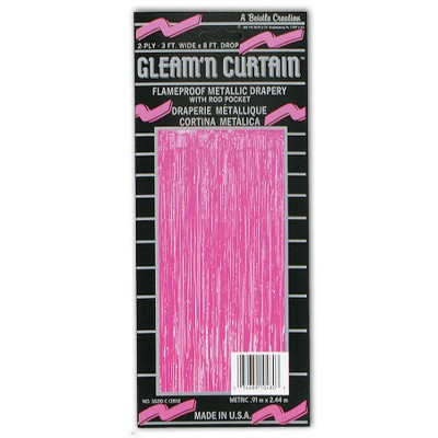 Beistle 55038-R 6-Piece 1-Ply Flame Resistant Metallic Fringe