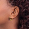 Chisel Stainless Steel Polished Yellow IP-plated with Preciosa Crystal Hinged Hoop Earrings - 3 of 4