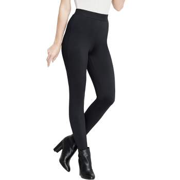 Jessica London Women's Plus Size Ponte Knit Leggings - M, Black : Target