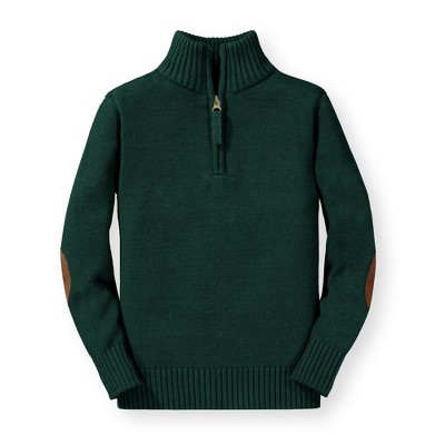 Hope & Henry Boys'  Half Zip Pullover Sweater with Elbow Patches, Infant
