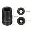 Unique Bargains CR-MO Mechanical Maintenance Metric 4 Point Square Impact Socket Black 2 Pcs - 2 of 4
