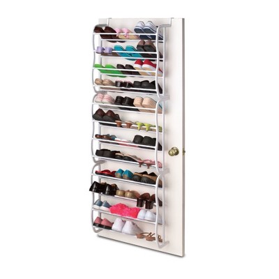 Home Basics 36 Pair Shoe Rack White