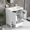 Phiestina 30" White Bathroom Vanity with Sink Combo, Multi-functional Cabinet with Doors and Drawer - 2 of 4