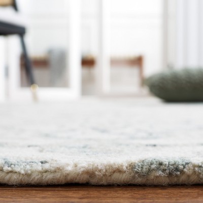 Ivory Wool Handmade Tufted Non-slip Square Rug 5'