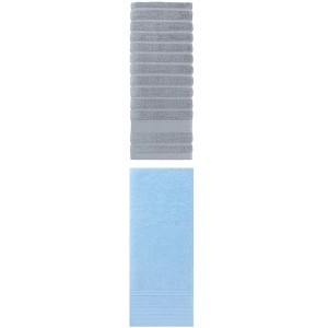 REGALWOVEN Striped Pattern Bathroom Hand Towels 14" x 30" 2 Pcs - 1 of 4